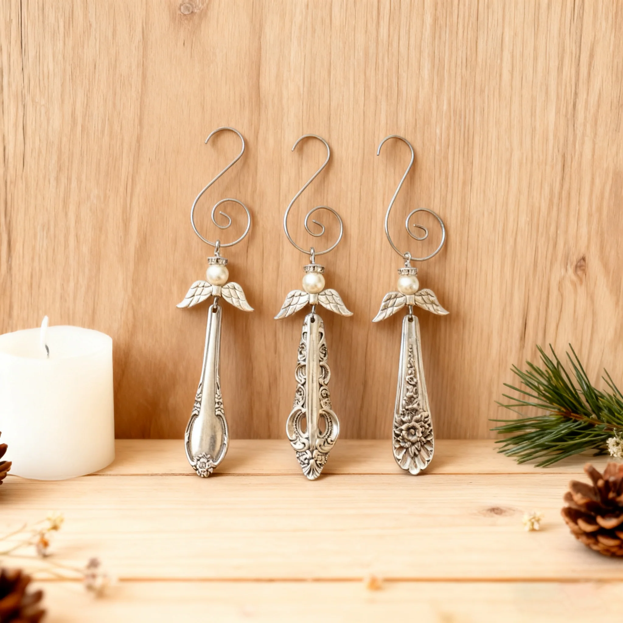 🌟 Vintage Silverware Angel Christmas Ornament🏡 - Image 3