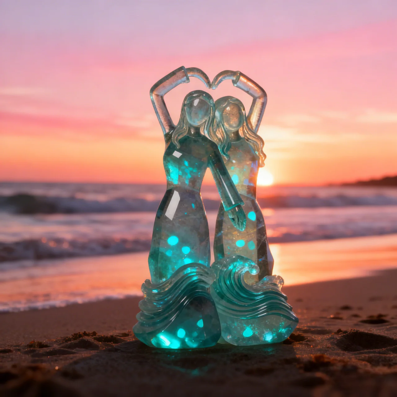 Sisters Friendship Crystal Angel Sculpture💖🪽👭 - Image 7