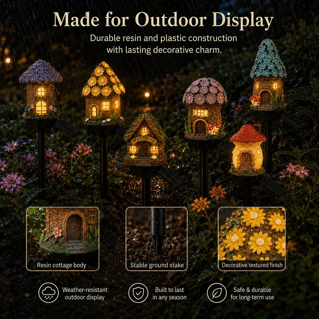 🍄Solar Fairy-Tale Mushroom Cottage Garden Light - Image 6