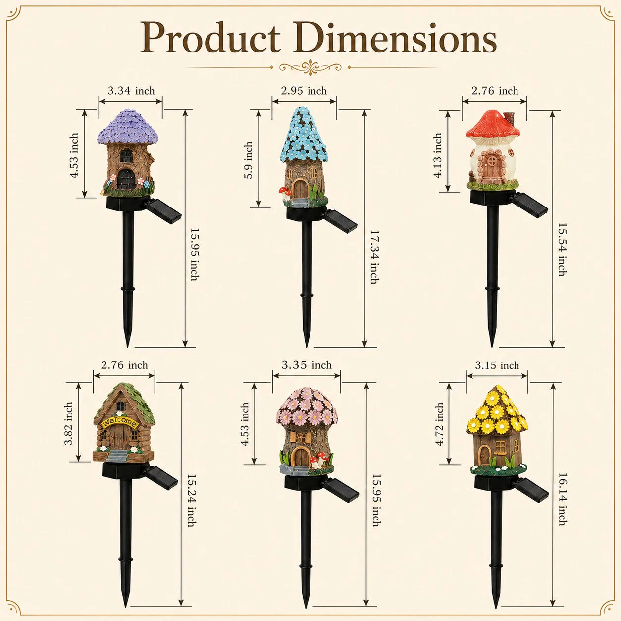 🍄🍄Solar Fairy-Tale Mushroom Cottage Garden Light - Image 9