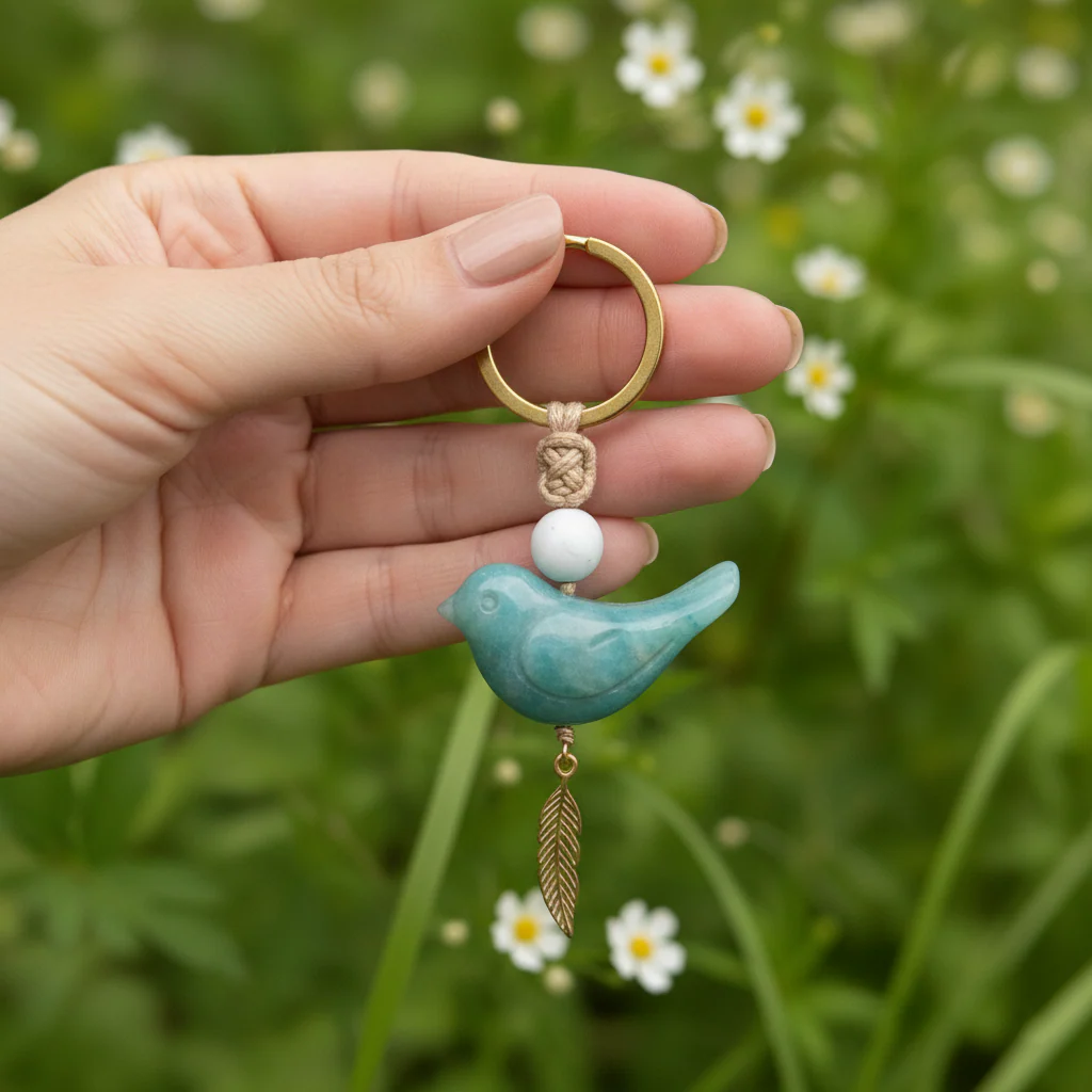 🔥🔥New Year--Song of Nature: Amazonite Bird Keychain for Peace & Courage - Image 10