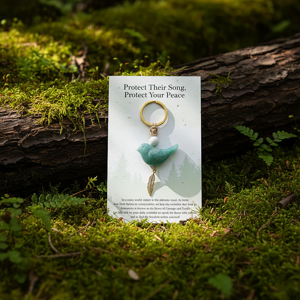 🔥🔥New Year--Song of Nature: Amazonite Bird Keychain for Peace & Courage - Image 13