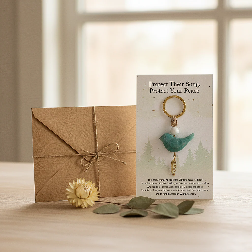 🔥🔥New Year--Song of Nature: Amazonite Bird Keychain for Peace & Courage - Image 15