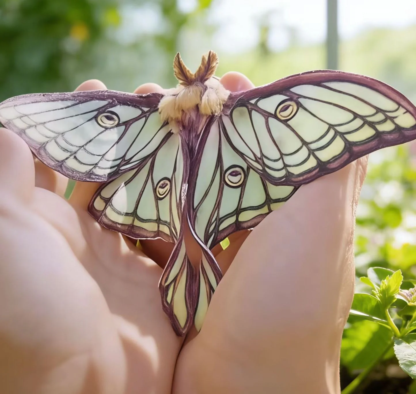 Spanish Moon Moth hair clip - Image 2