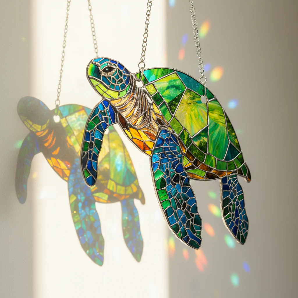 ☀️ Stained Glass Suncatcher & Beach Ornament Collection 🏖️ - Image 2
