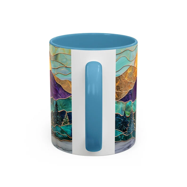 🌄 Stained Glass Sunset Mountain Mug - Image 6