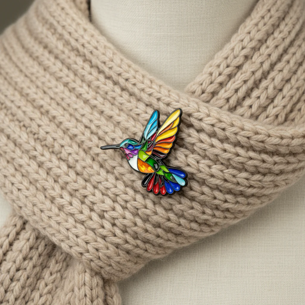 Stained Glass Wildlife Enamel Pins - Image 2