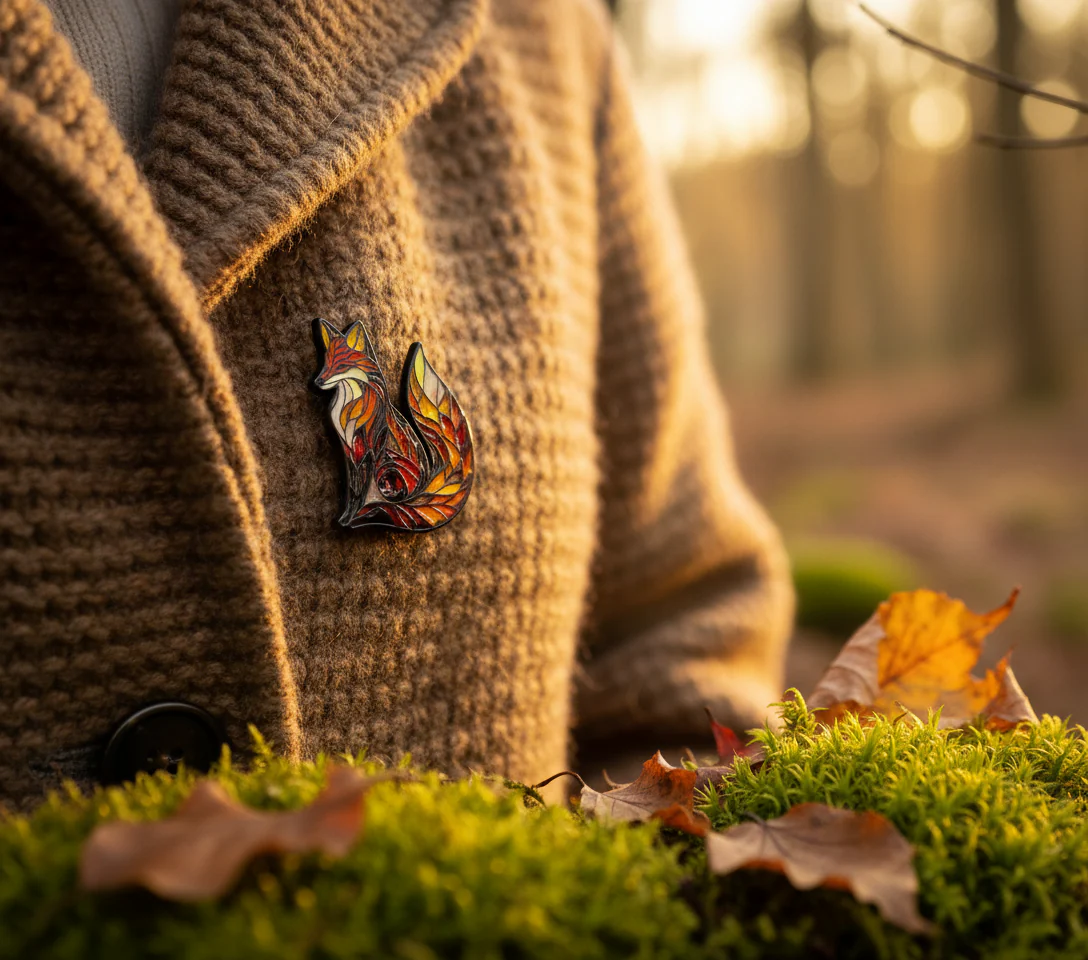 Stained Glass Wildlife Enamel Pins - Image 5