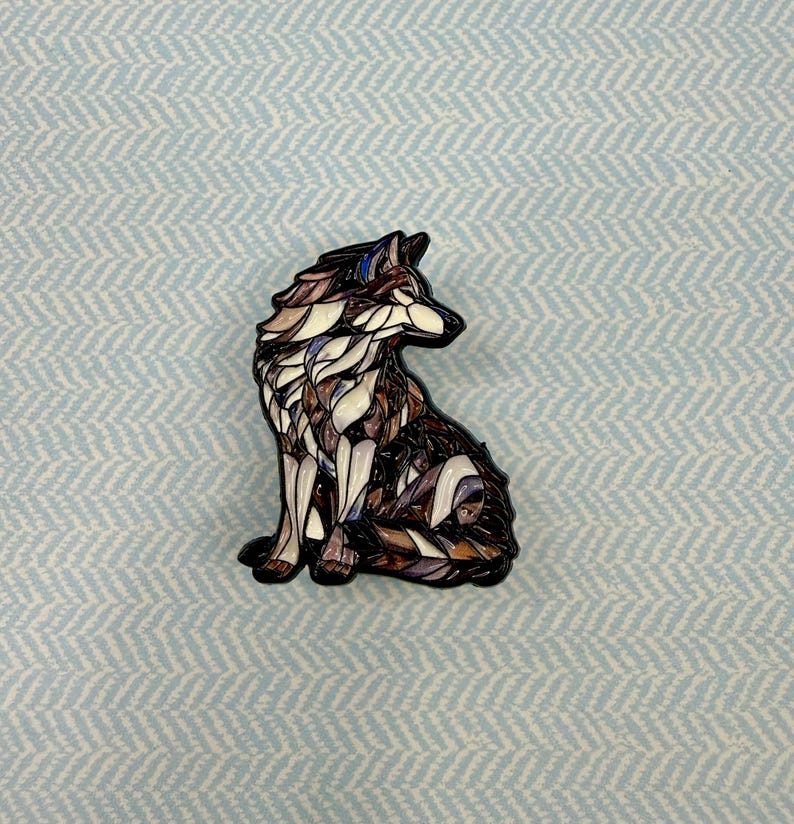 Stained Glass Wildlife Enamel Pins - Image 8