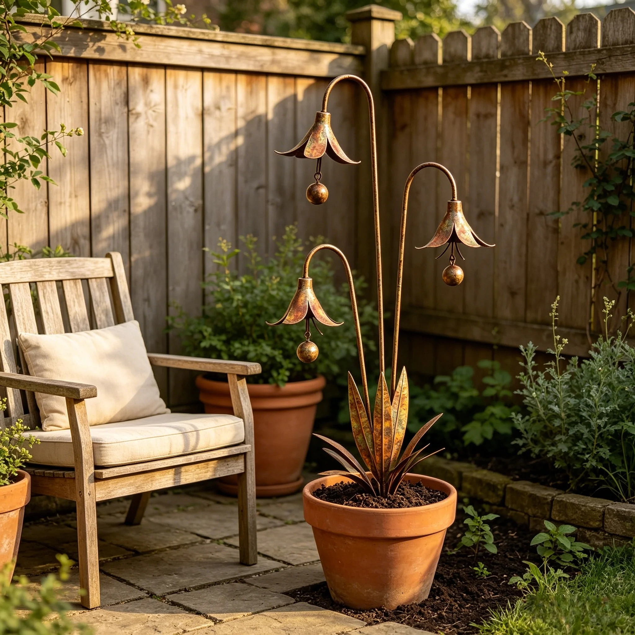 Triple Bluebells Garden Stake - Image 3