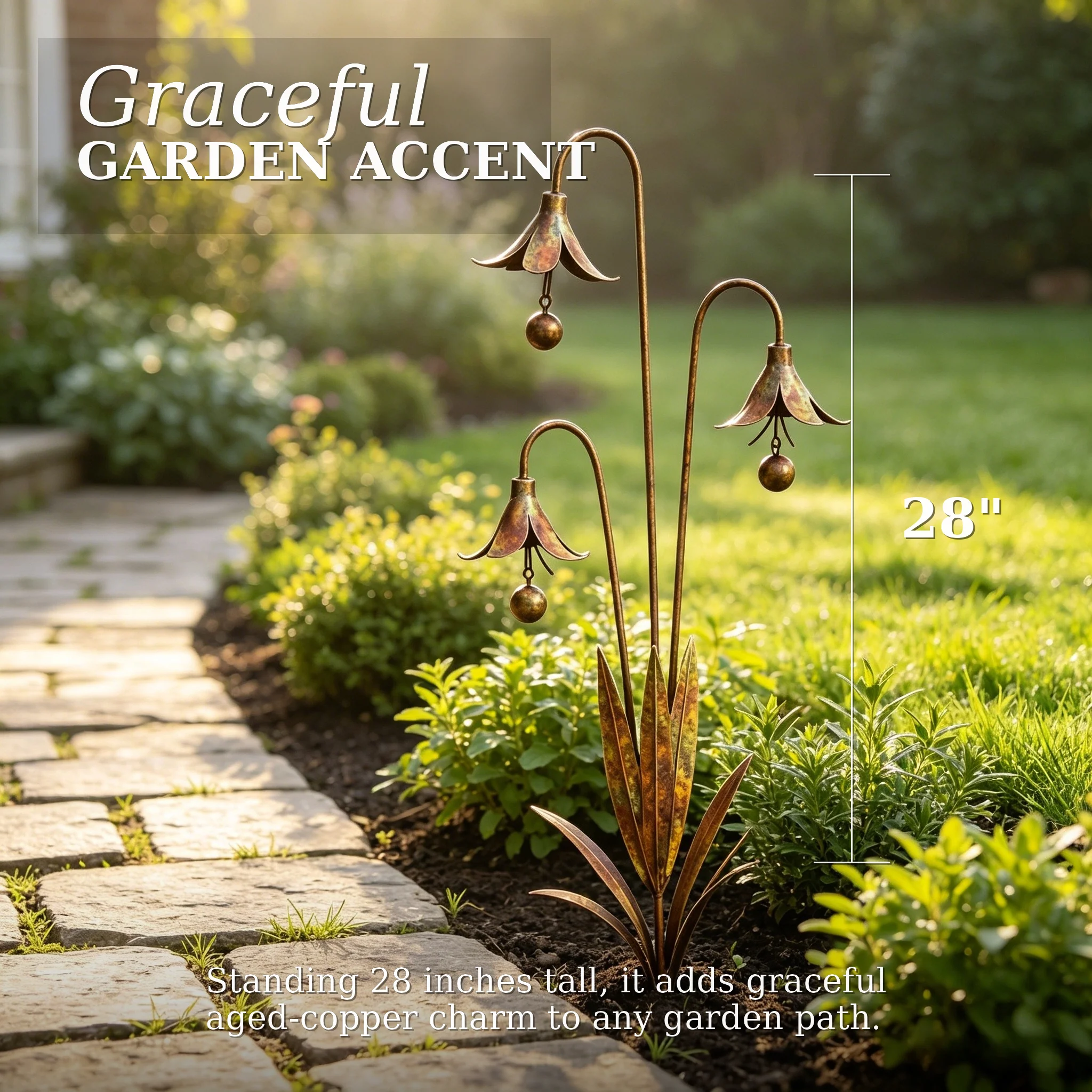 Triple Bluebells Garden Stake - Image 7