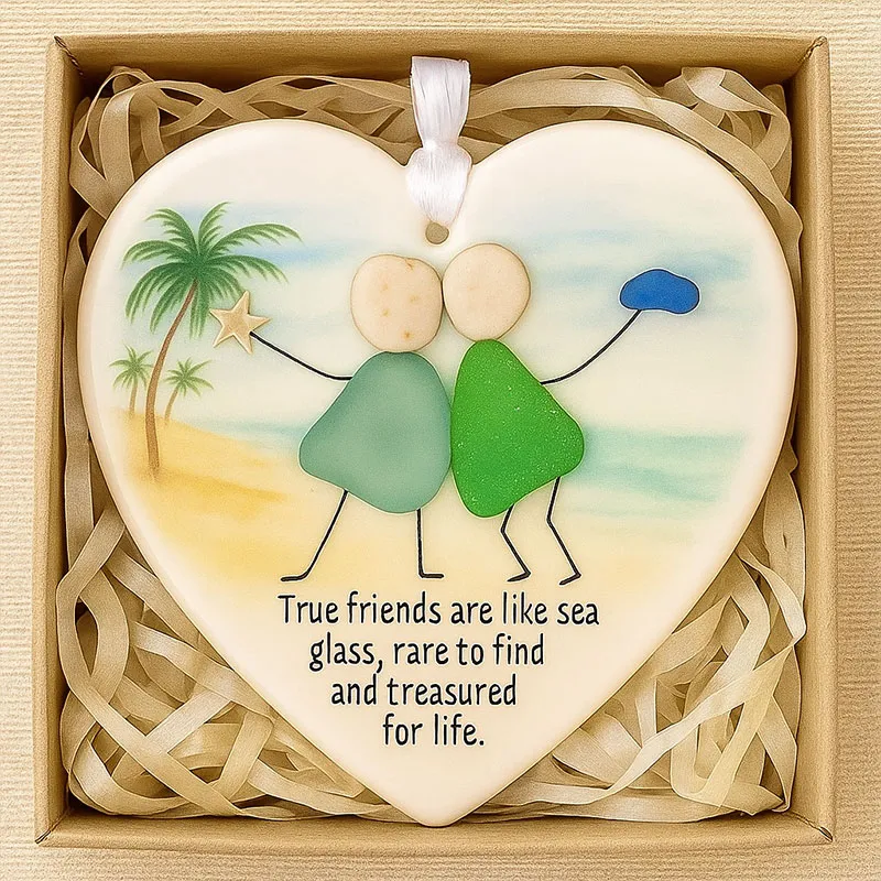 True Friendship Sea Glass Ornament - Image 3