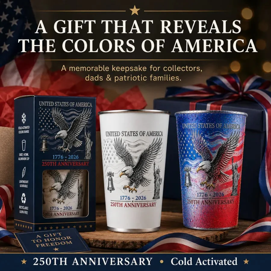 🦅 Pour Ice-Cold Beer | USA 250th Anniversary Color Changing Cup 🎉 - Image 2