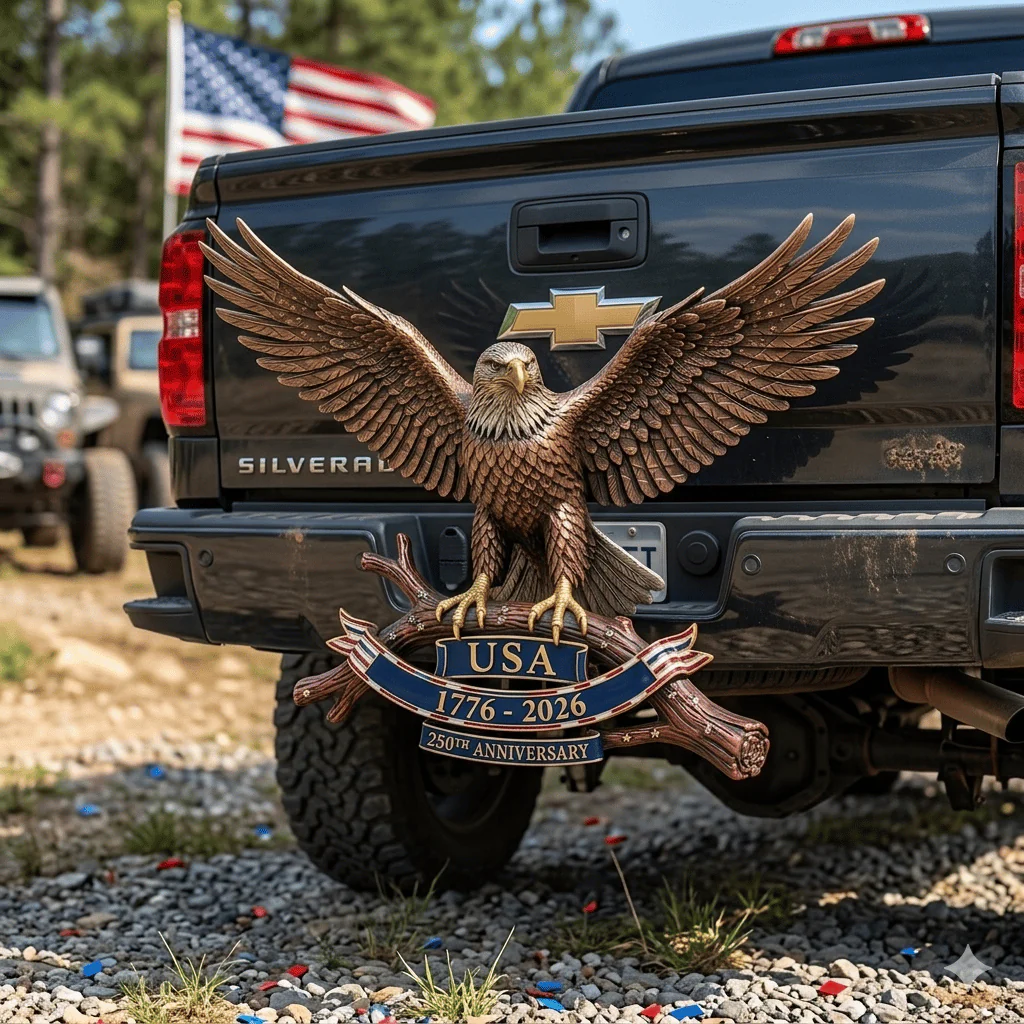 ⚡️⚡️Independence Day 50% OFF- 🦅 USA 250th Anniversary Eagle Trailer Hitch – A Legacy of Freedom on the Road - Image 2