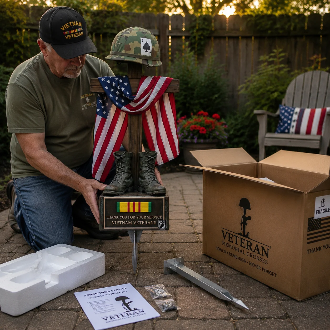 ✝️✝️Last Day Promo: 50% OFF 🎖️-Vietnam Veteran Battlefield Cross Memorial Garden Stake - Image 7