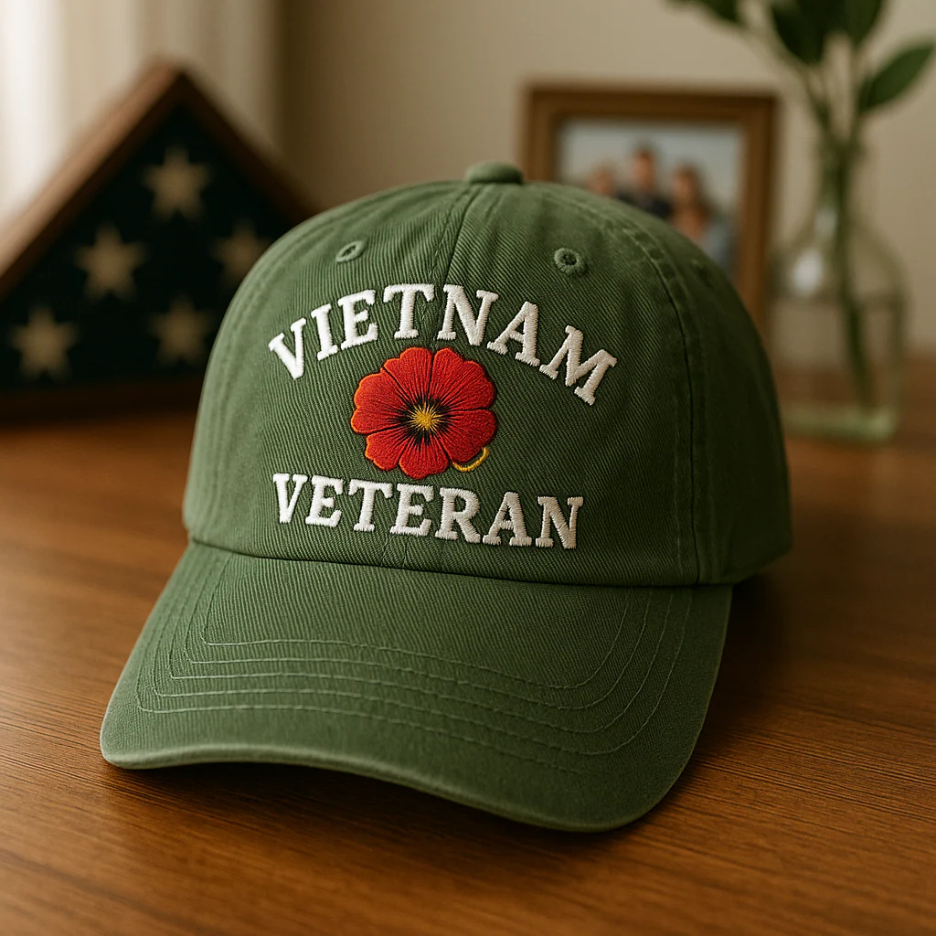 Vietnam Veteran Poppy Cap - Image 3