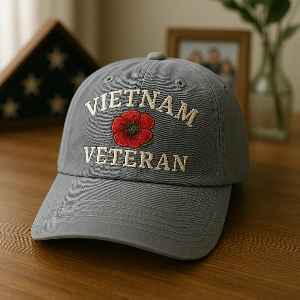 Vietnam Veteran Poppy Cap - Image 5