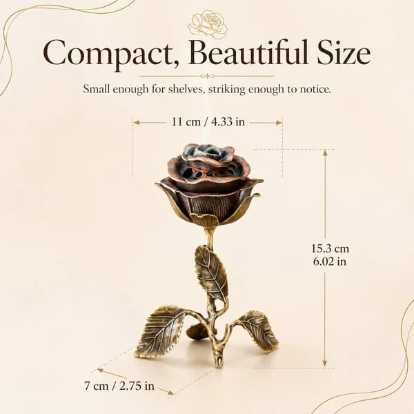 🌹💕 Vintage Rose Incense Burner – A Thoughtful Gift for Meditation & Relaxation Lovers ✨🕯️ - Image 10