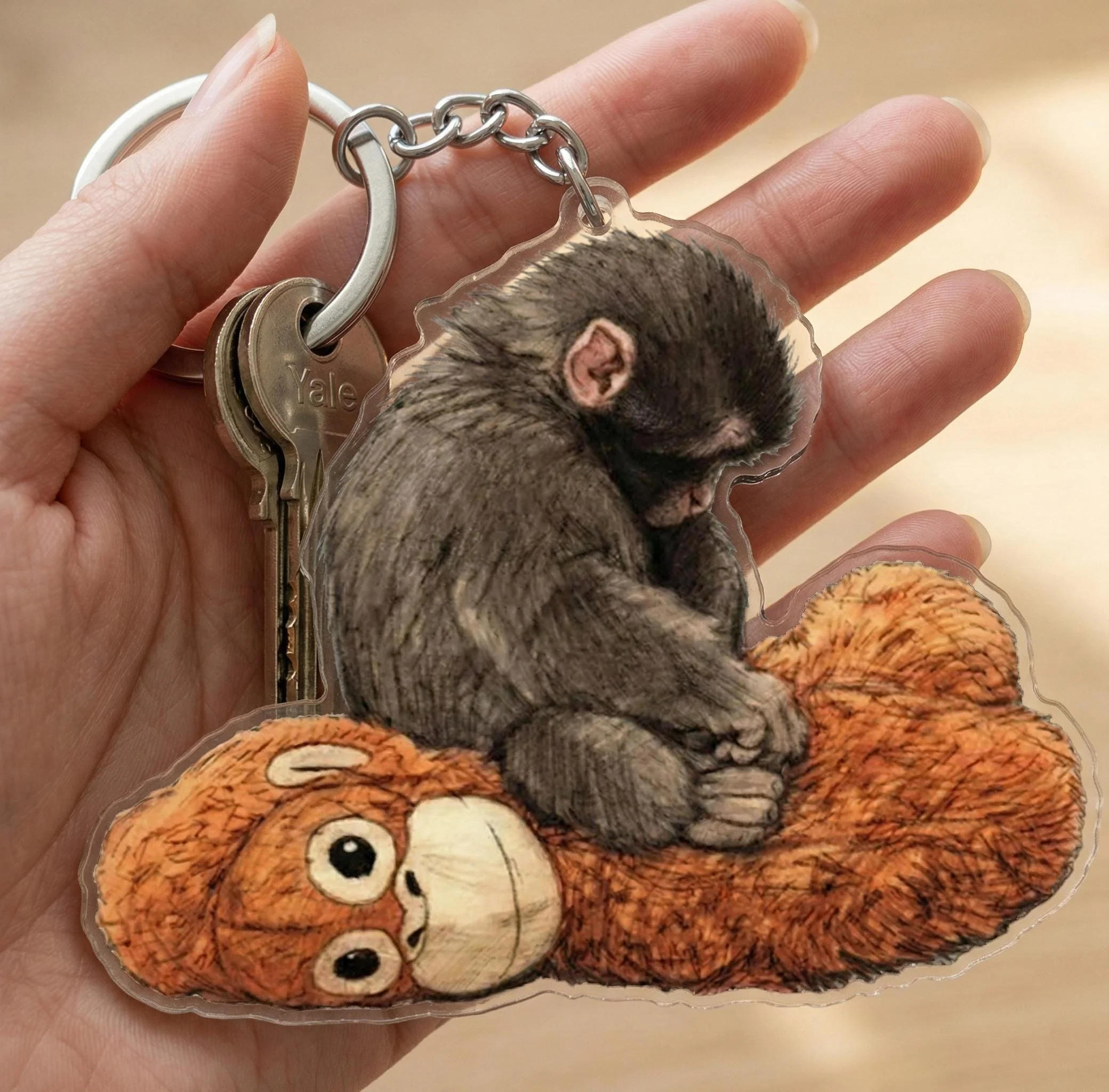🔥Viral Punch Monkey Acrylic Keychain - Image 8