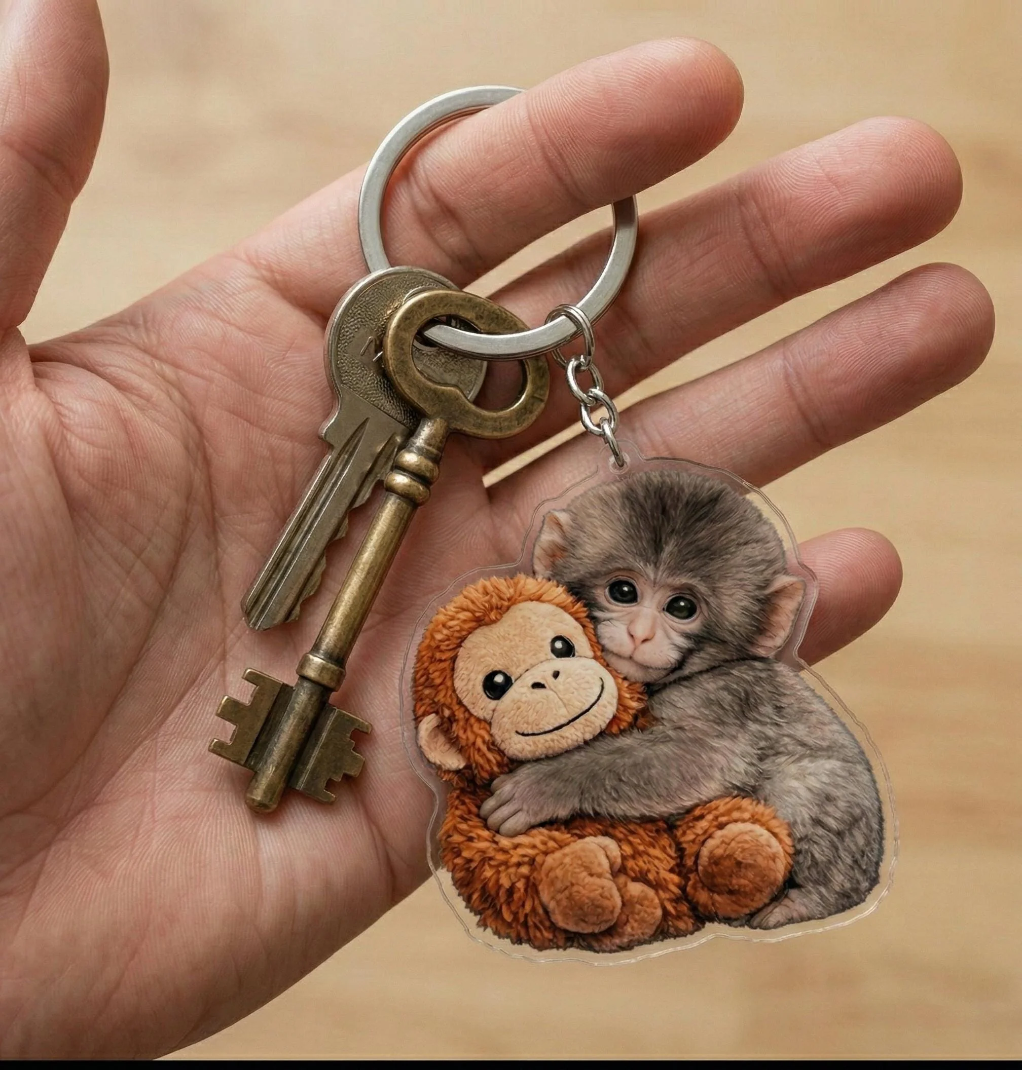 🔥Viral Punch Monkey Acrylic Keychain - Image 9