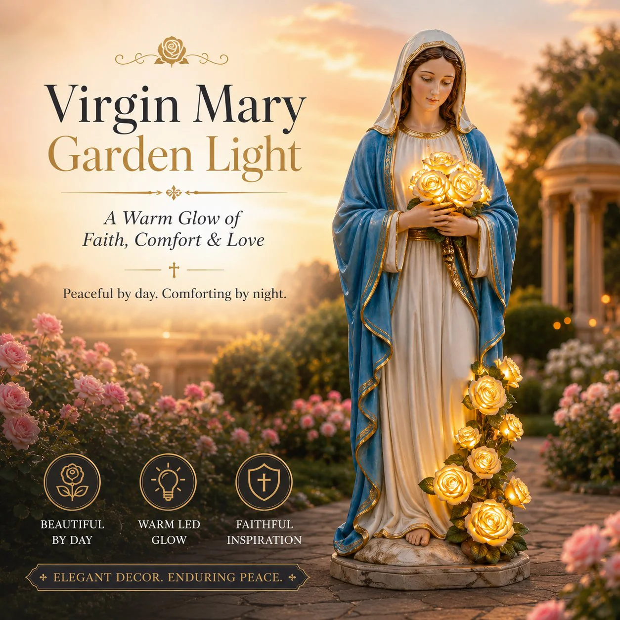 💗Virgin Mary Garden Light - Image 3