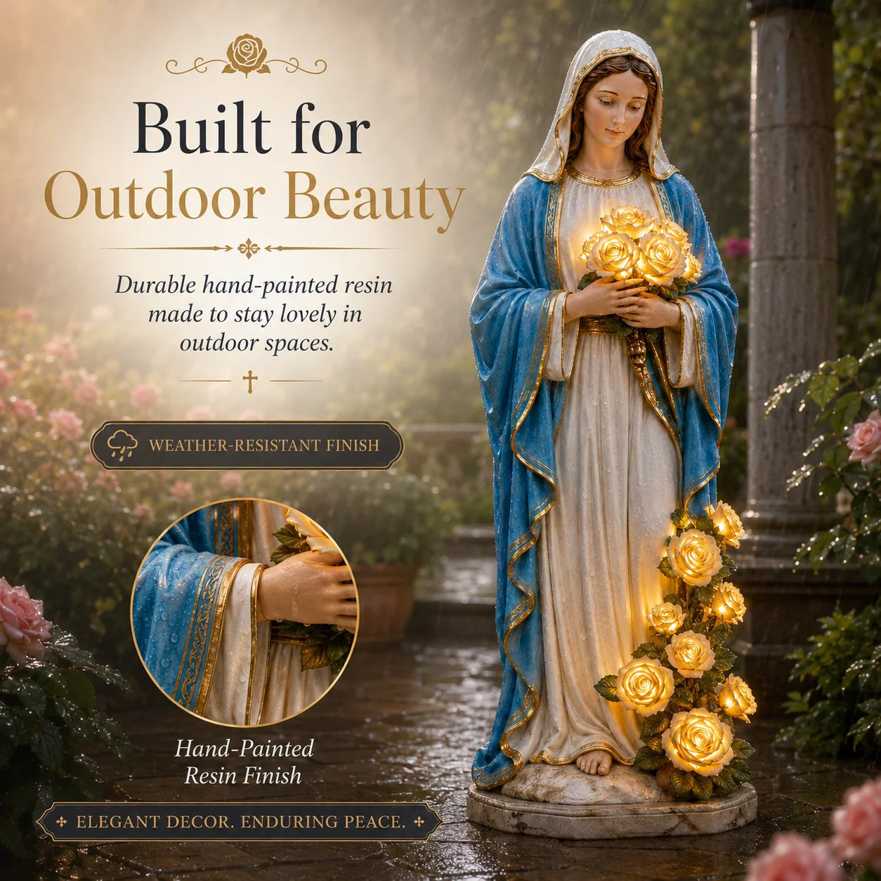💗Virgin Mary Garden Light - Image 5