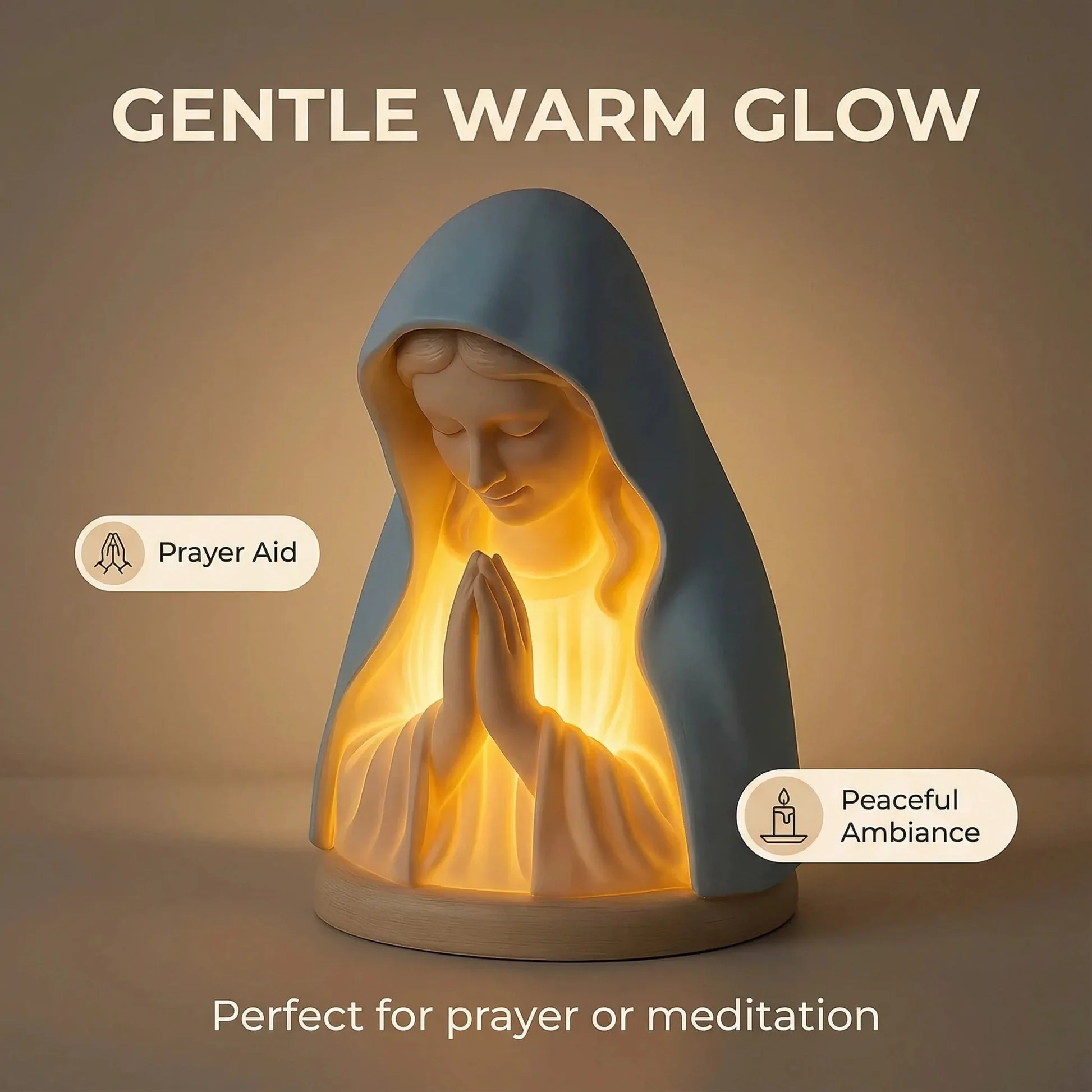 Virgin Mary Prayer Night Light - Image 3
