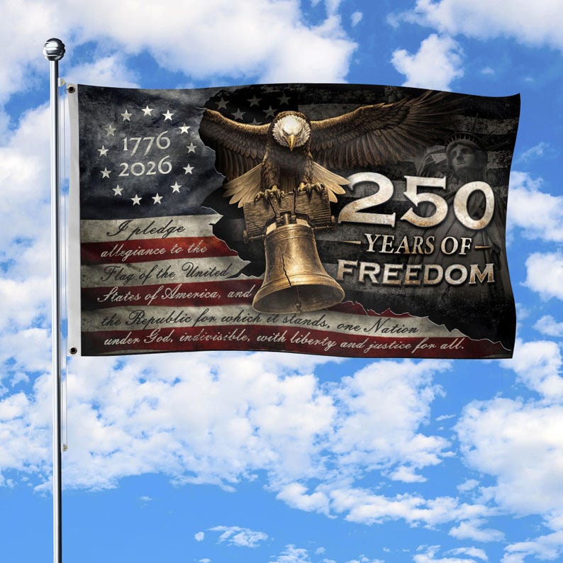 🦅🇺🇸 "We The People" 250th Anniversary Vintage American Flag (1776-2026) - Image 2
