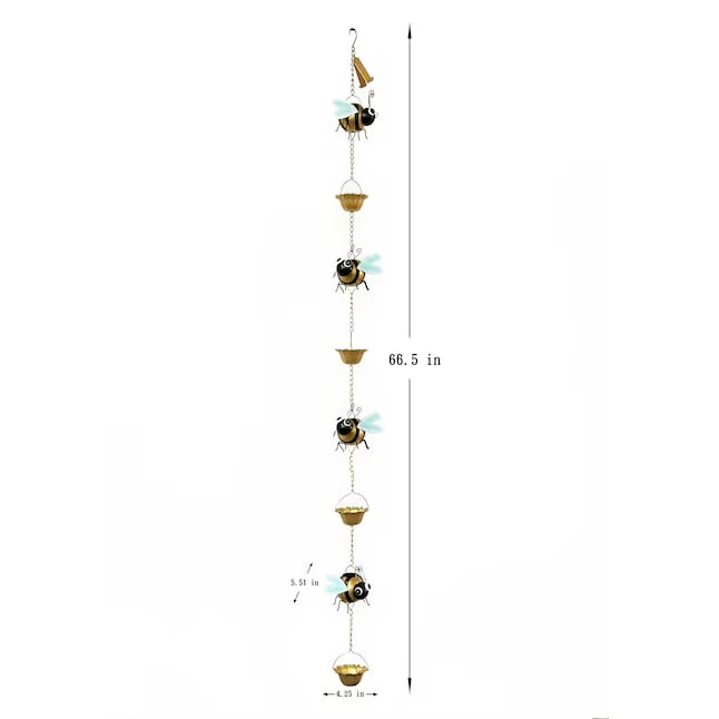 🐝Whimsical Bee Rain Chain — Transforming Rainy Days into a Garden Spectacle - Image 10