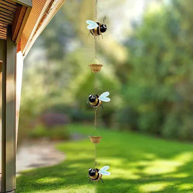 🐝Whimsical Bee Rain Chain — Transforming Rainy Days into a Garden Spectacle - Image 12