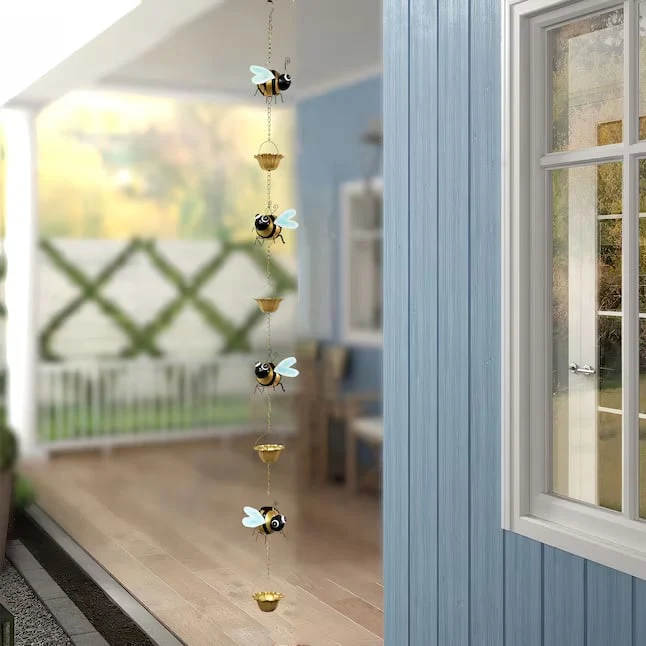 🐝Whimsical Bee Rain Chain — Transforming Rainy Days into a Garden Spectacle - Image 13