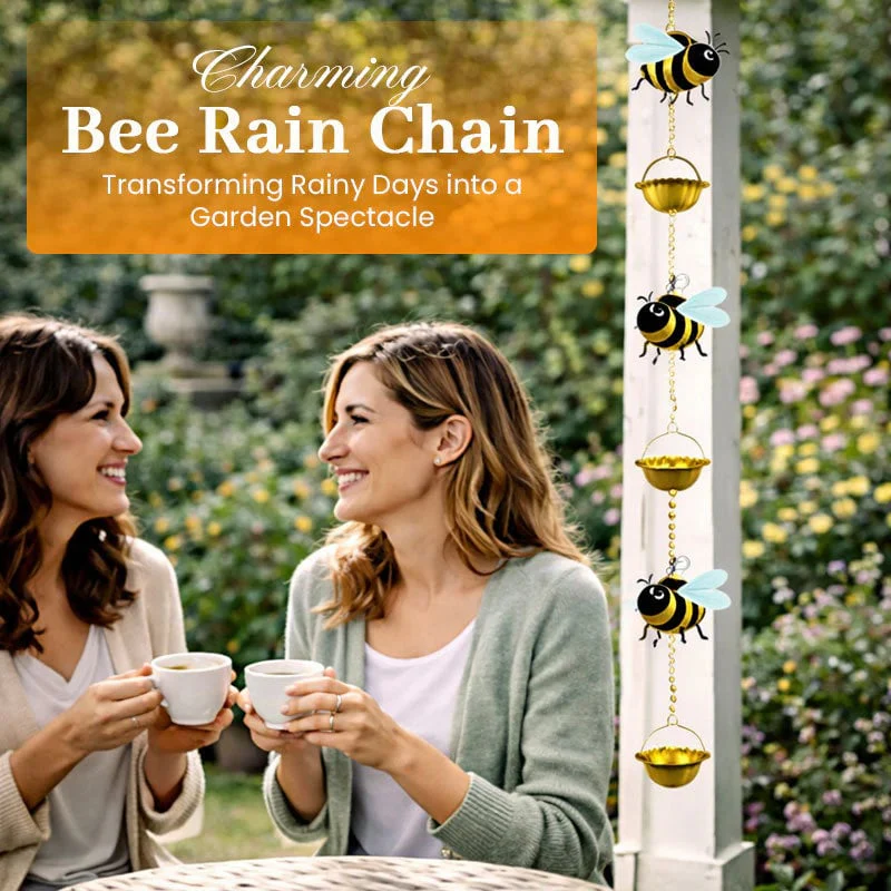 🐝🐝Whimsical Bee Rain Chain— Transforming Rainy Days into a Garden Spectacle - Image 2