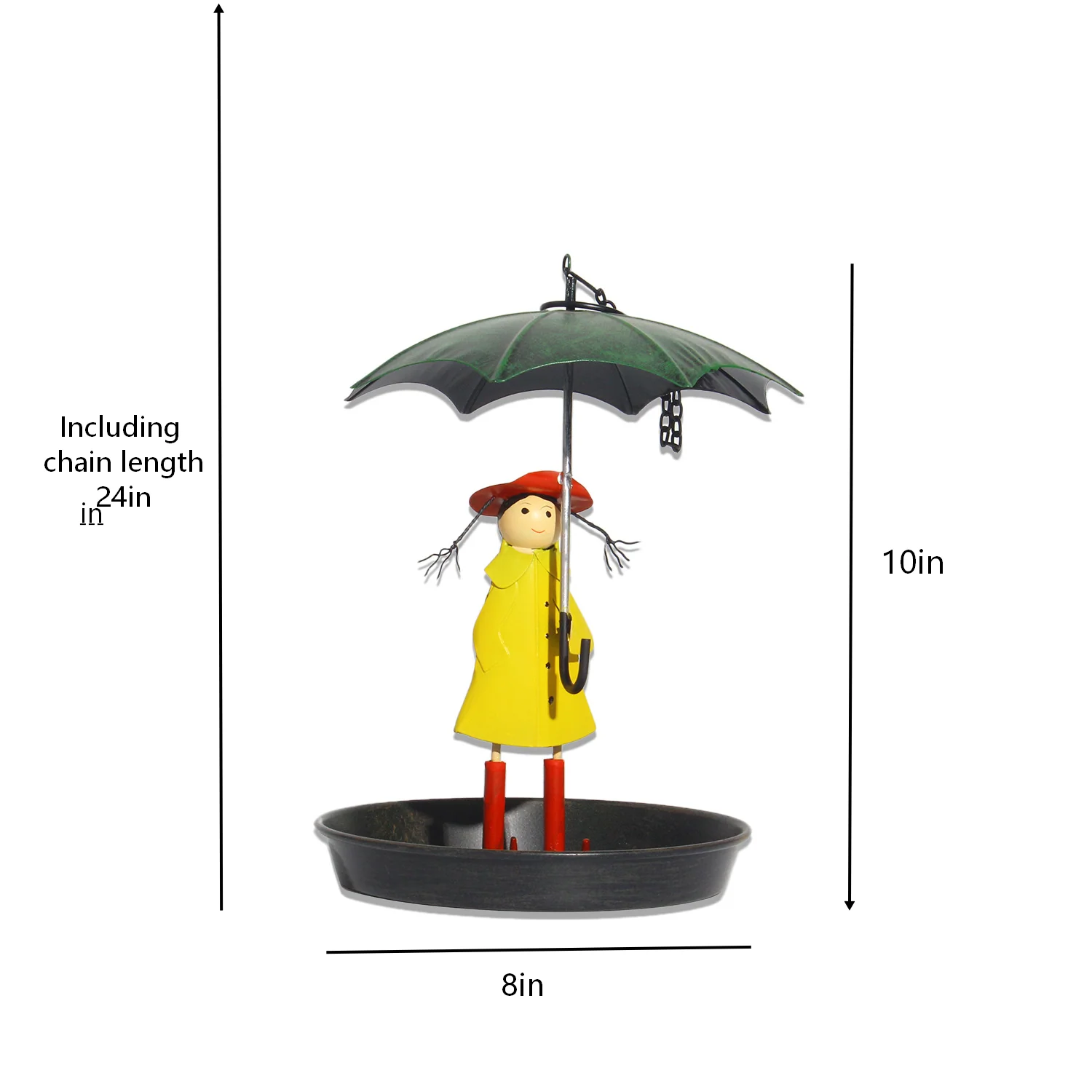🔥Whimsical Umbrella Girl Bird Feeder, Cute Garden Decor & Perfect Gift for Bird Lovers - Image 6