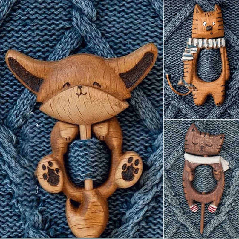 🔥LAST DAY 50% OFF - 🦊Wooden Animal Brooches - Image 7
