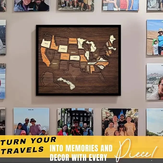 🔥Last Day 49% OFF -❤️Wooden USA Travel Map Puzzle🧩A Stylish Way to Track Your Journey & Memories - Image 10